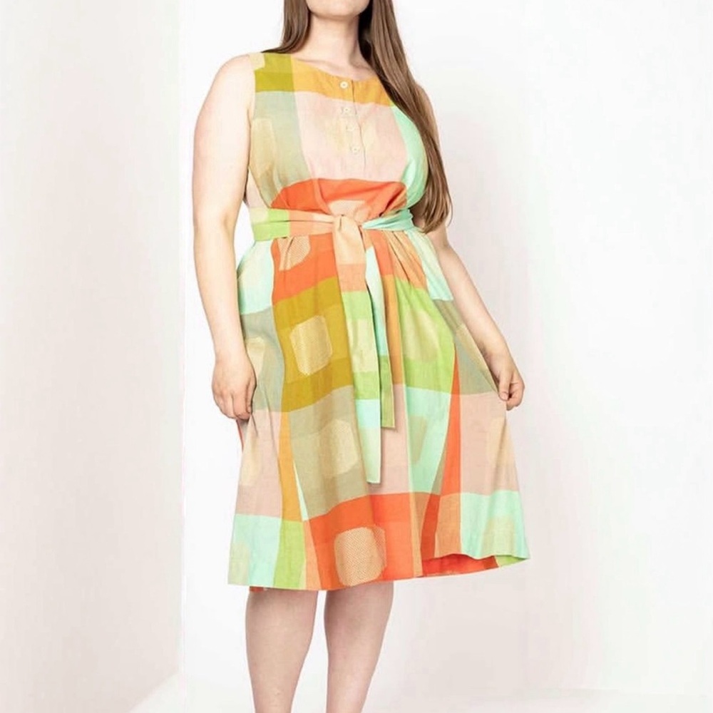 2X Ace & Jig Popcorn textile Midi Dress - Picture 7 of 11